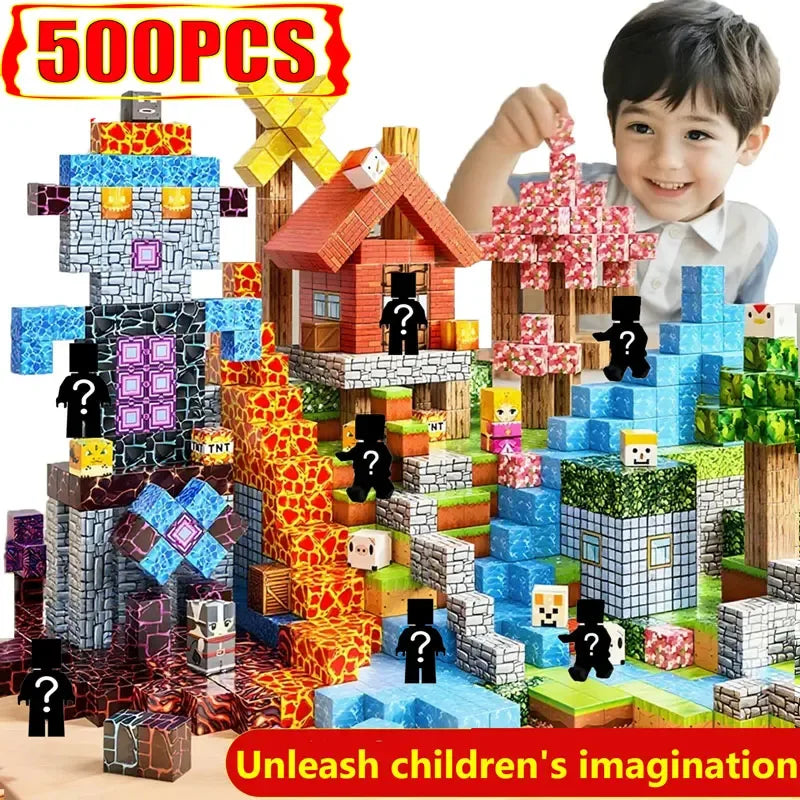 Magnetic Building Blocks STEM Set For Creative Mini World Builds - ToylandEU