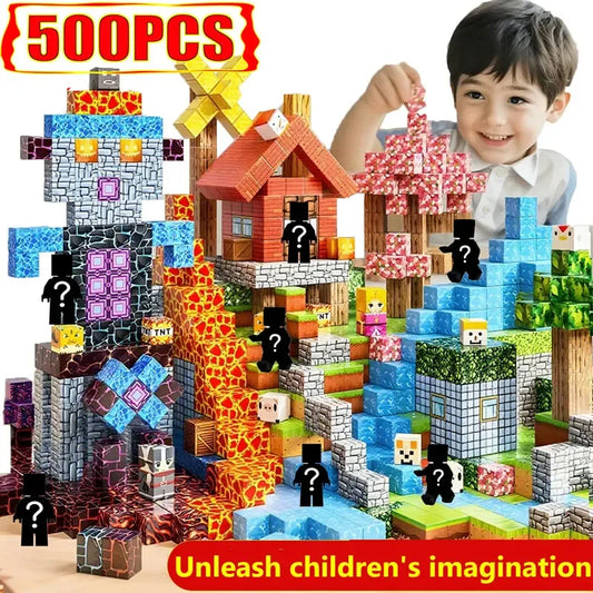Magnetic Building Blocks STEM Set For Creative Mini World Builds - ToylandEU