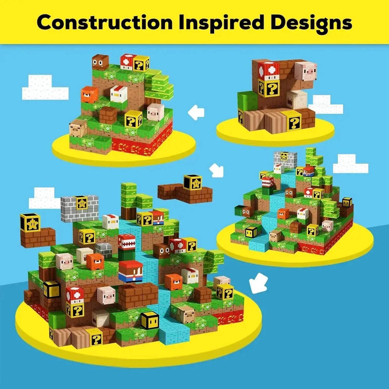  Magnetic Building Blocks STEM Toy for Kids Ages 3 Creative -  ToylandEU™
