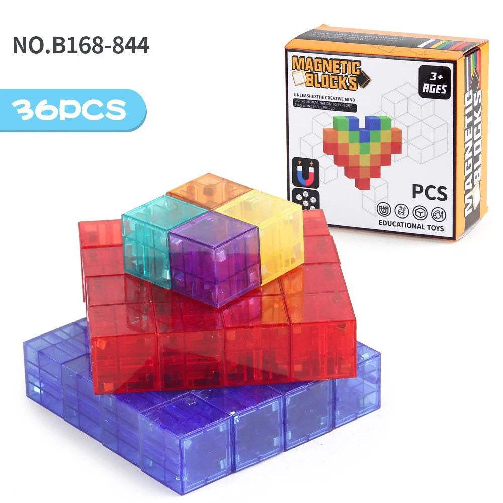 Magnetic Building Blocks | STEM Transparent | Toylandeu™