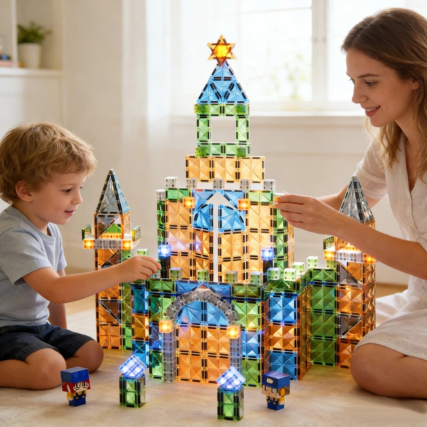  Magnetic Building Blocks Set 100pc CE RoHS Toylandeu™ 