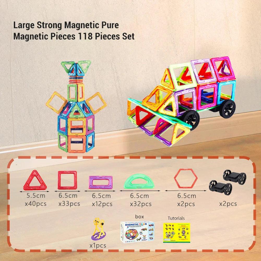  Magnetic Building Blocks Set | Big Size | Toylandeu 