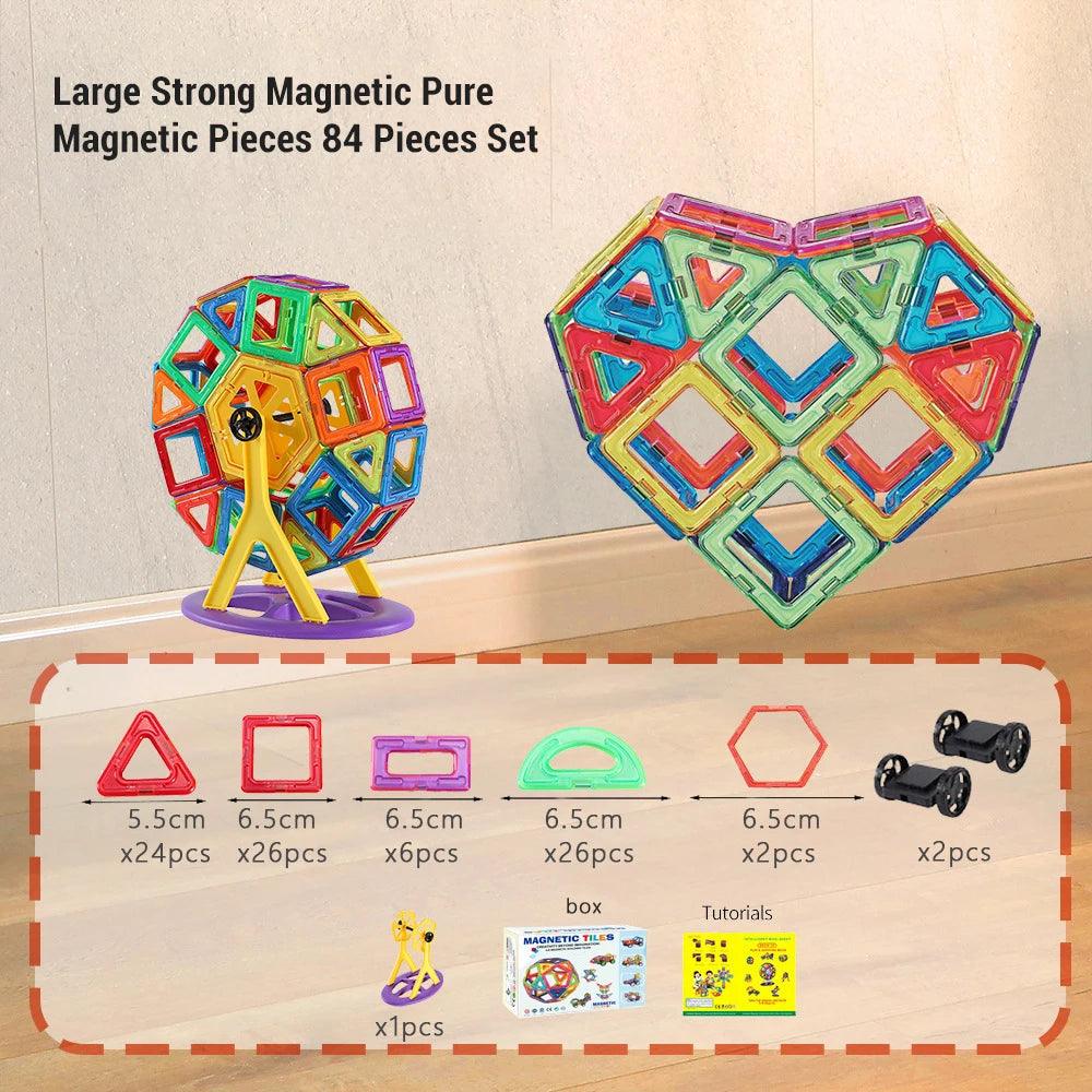  Magnetic Building Blocks Set | Big Size | Toylandeu 