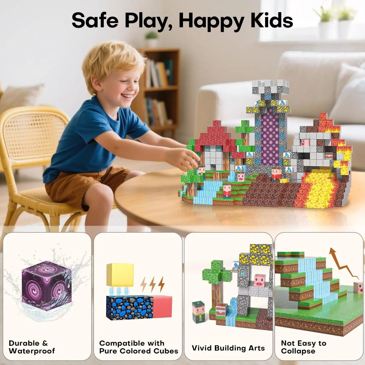 Magnetic Building Blocks Set CE FCC Toylandeu™ 