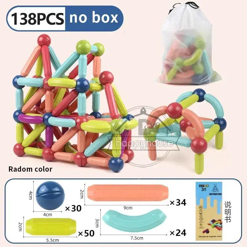  Magnetic Building Blocks Set For STEM Learning Toy Metal -  ToylandEU™