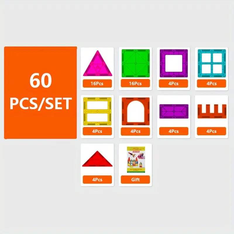  Magnetic Building Blocks Set STEM Toy CE Certified -  ToylandEU™