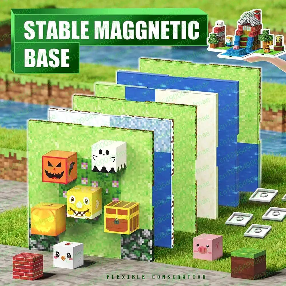  Magnetic Building Blocks Set With Bottom Plate STEM -  ToylandEU™