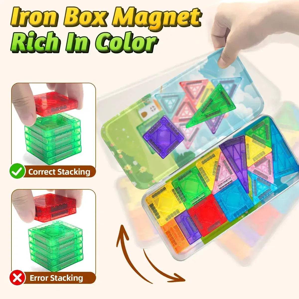 Magnetic Building Blocks Set for Kids Montessori Sensory Toy - ToylandEU