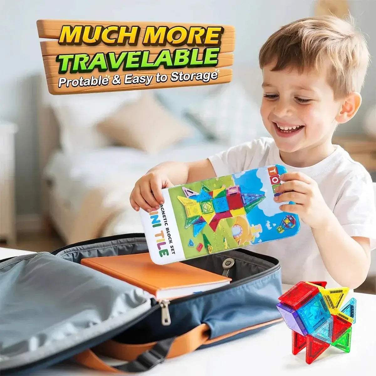 Magnetic Building Blocks Set for Kids Montessori Sensory Toy - ToylandEU