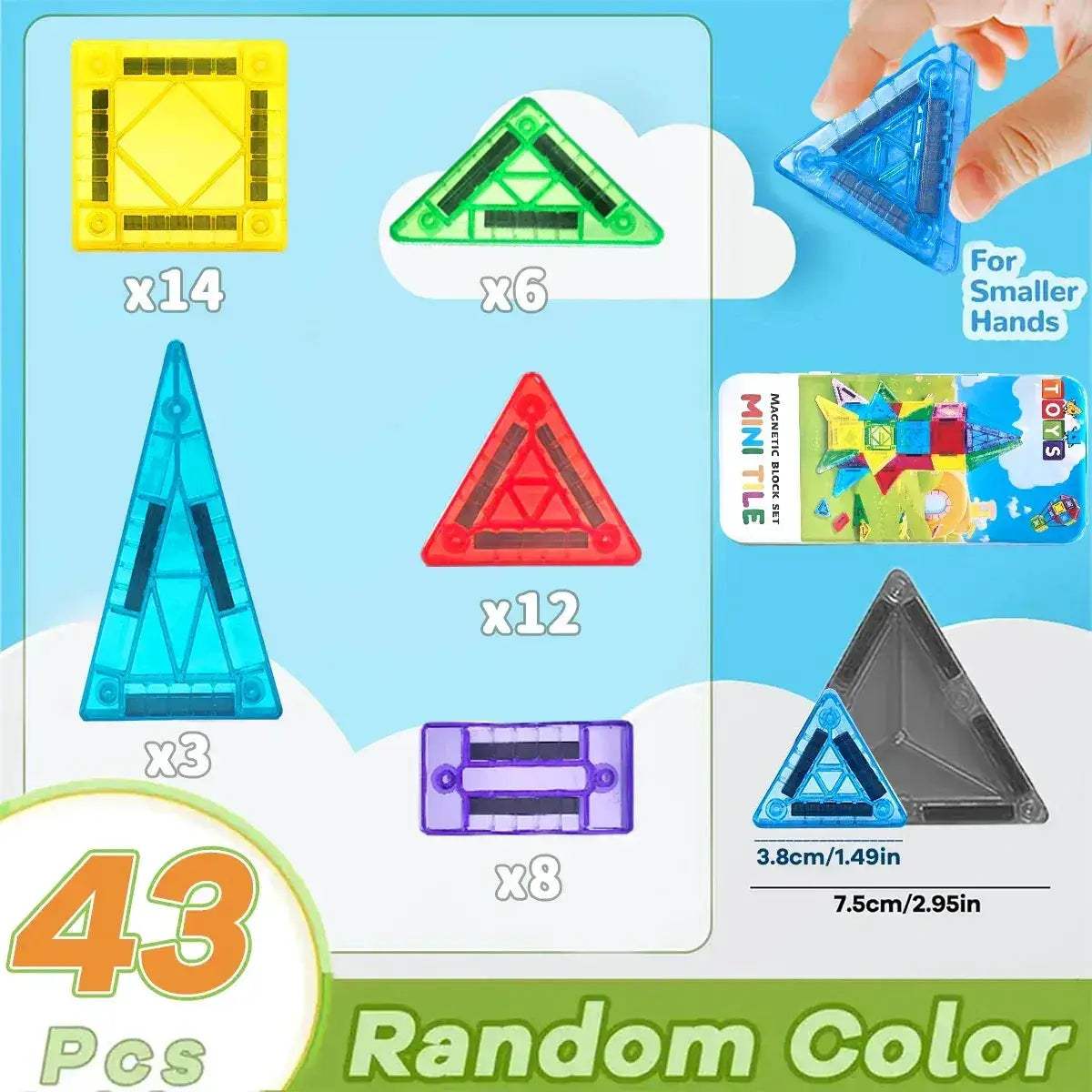 Magnetic Building Blocks Set for Kids Montessori Sensory Toy - ToylandEU