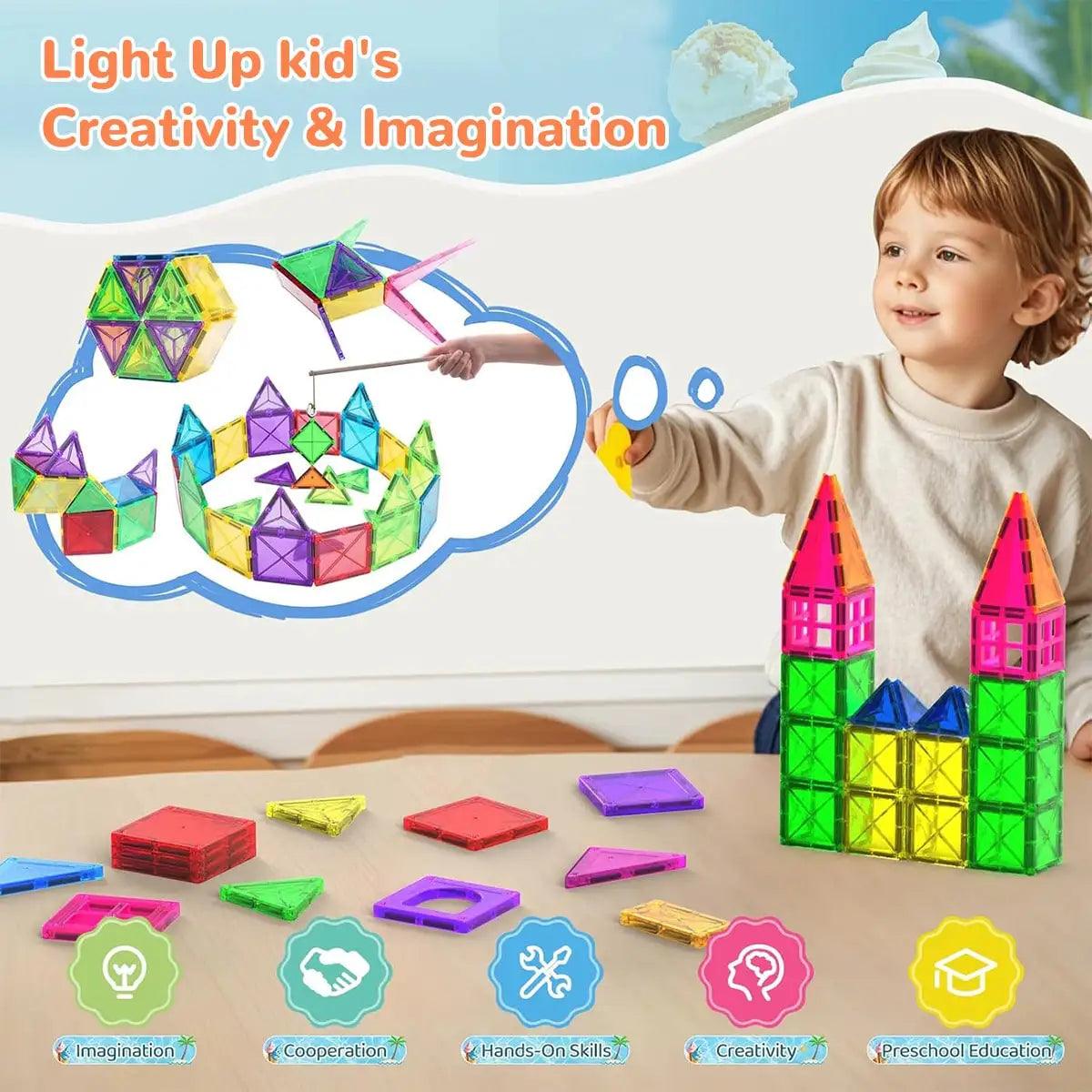  Magnetic Building Blocks | Small Size | Toylandeu™ 