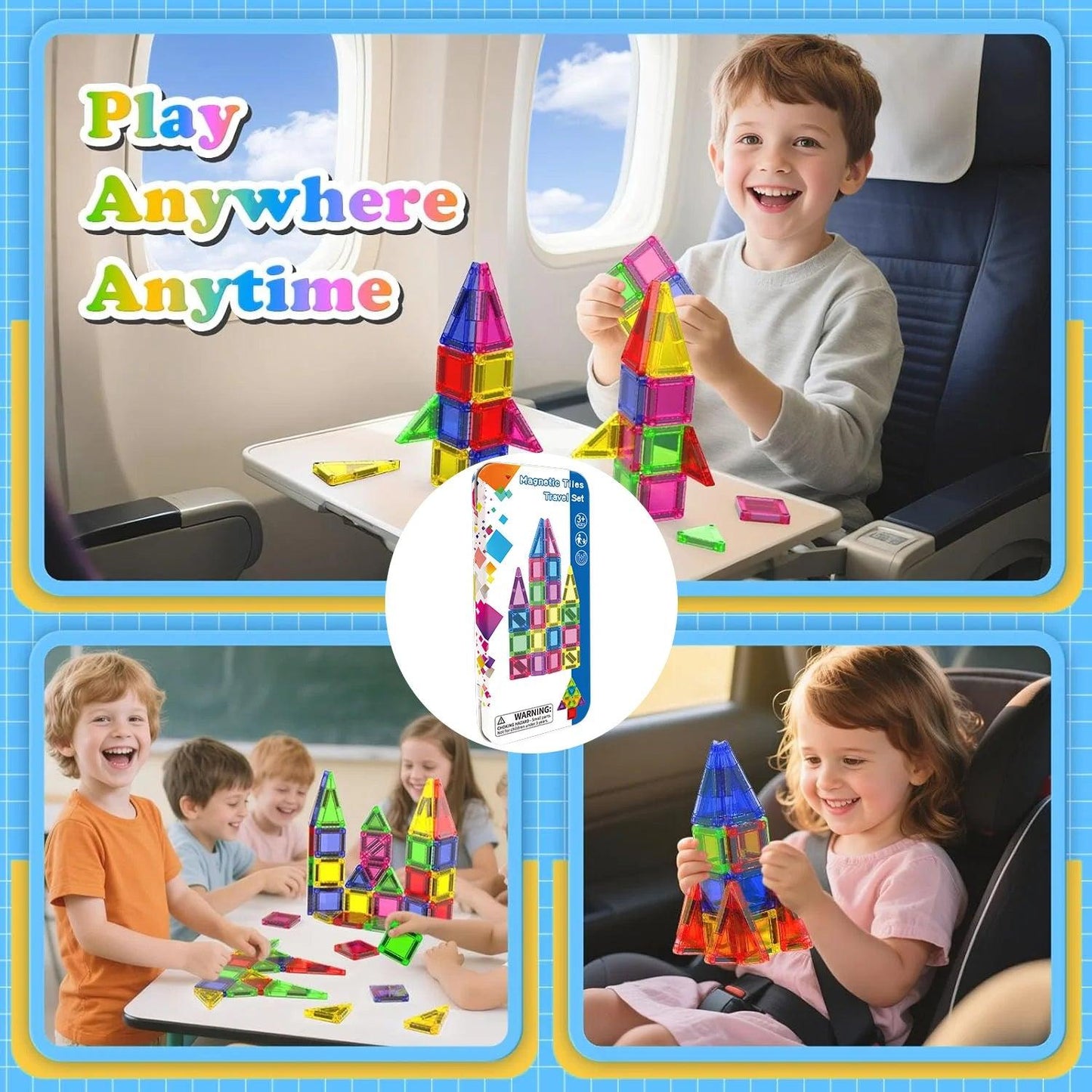  Magnetic Building Blocks | Storage Box | Toylandeu™ 