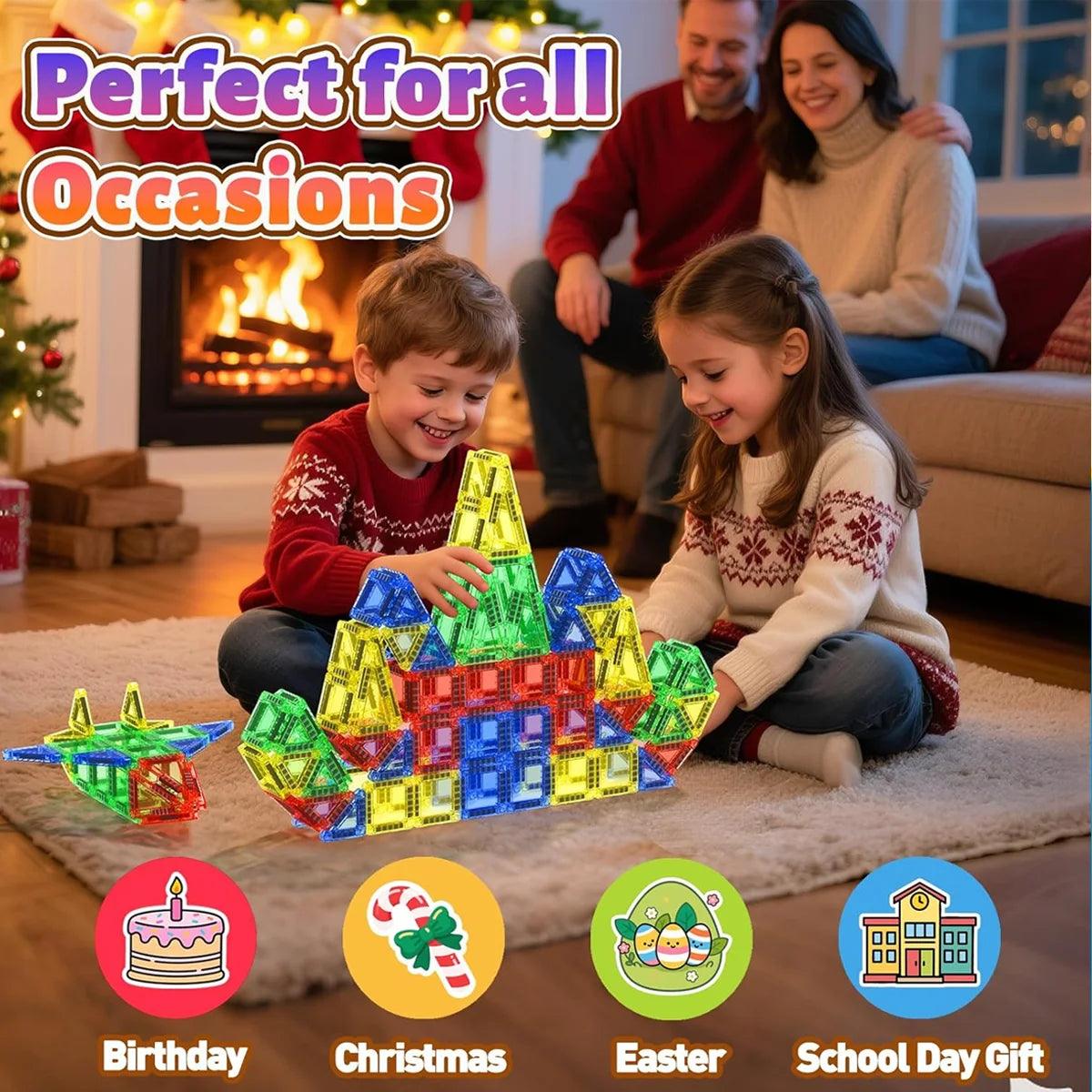  Magnetic Building Blocks | Storage Box | Toylandeu™ 