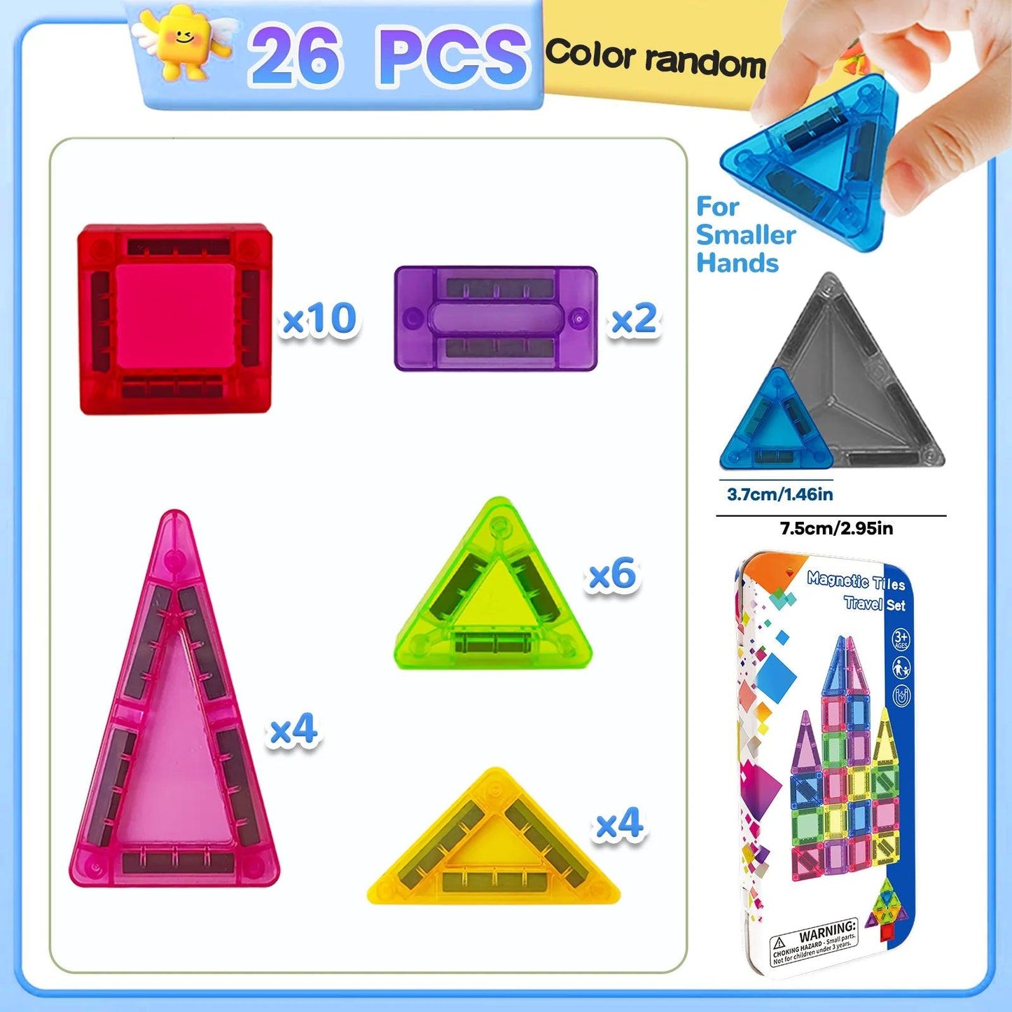 Magnetic Building Blocks | Storage Box | Toylandeu™ 