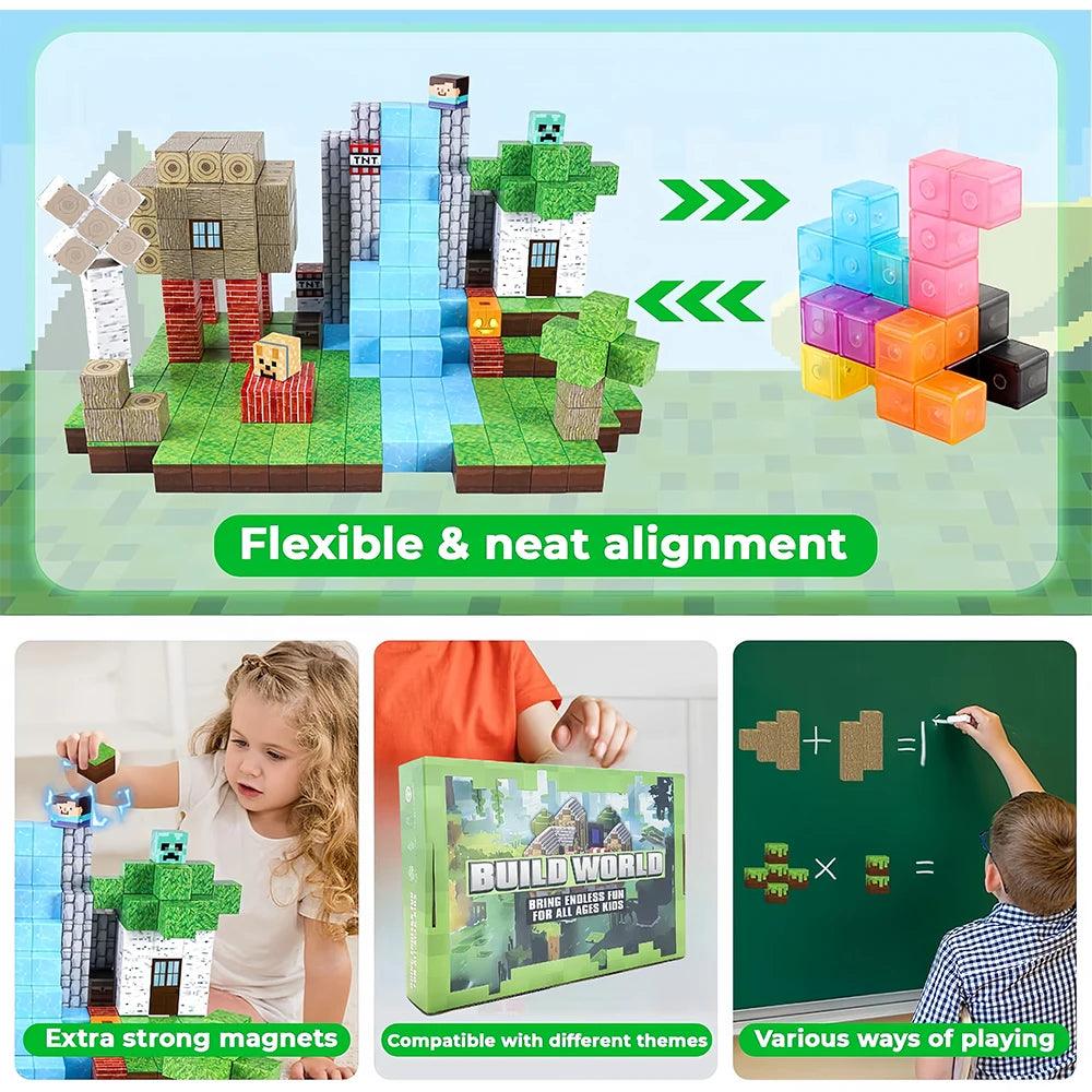  Magnetic Building Blocks Toy|STEM Sensory|Toylandeu™ 