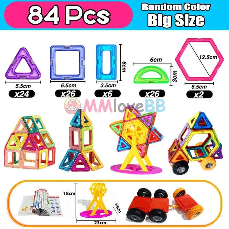  Magnetic Building Blocks for Kids Big Size Plus Set -  ToylandEU™