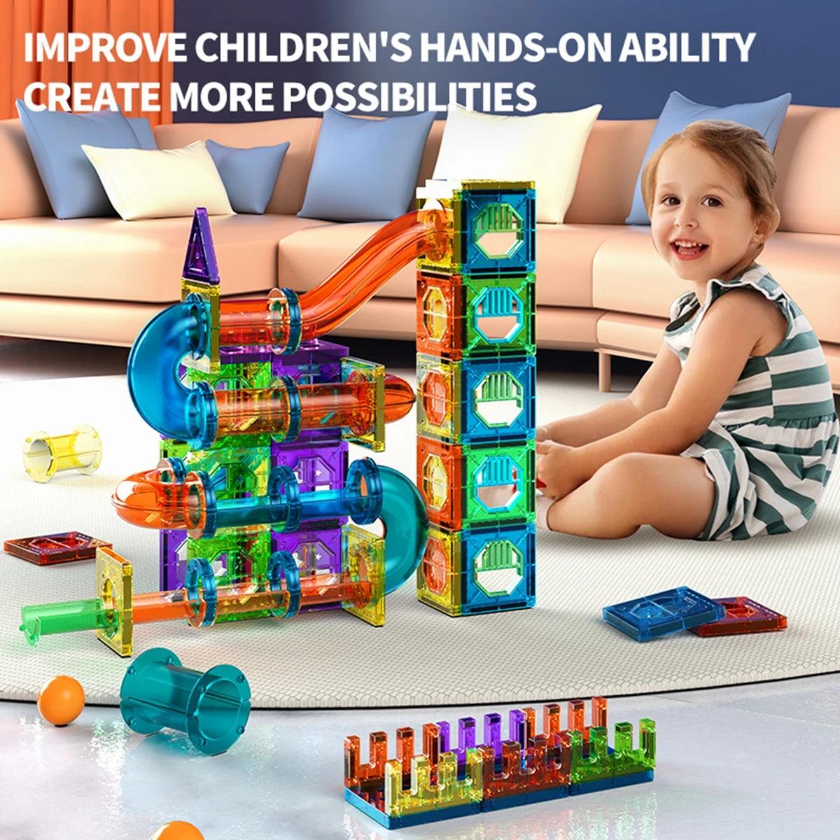  Magnetic Building Tiles STEM Toy Ages 4-6 Toylandeu 