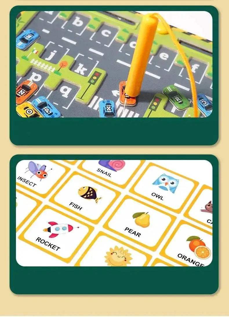 Magnetic Car Alphabet Maze Montessori Toys ABC Cognition Early Education Toys Preschool Word Learning Fine Motor Toys for Kids - ToylandEU