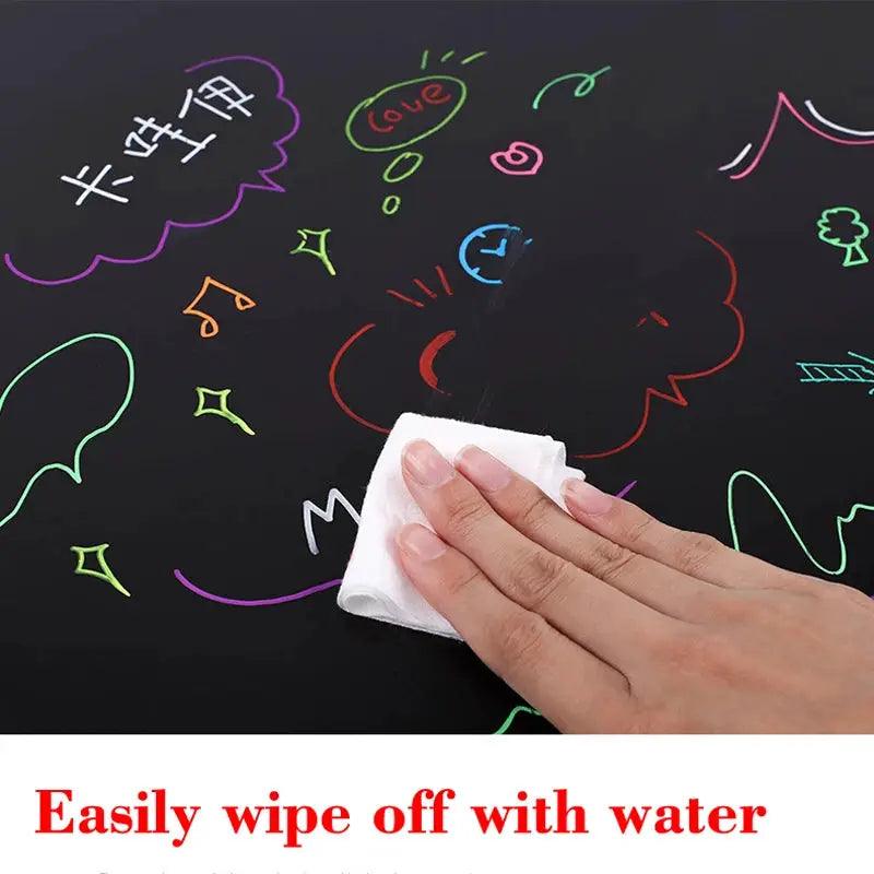  Magnetic Chalkboard Set Neon Markers Erasable -  ToylandEU™