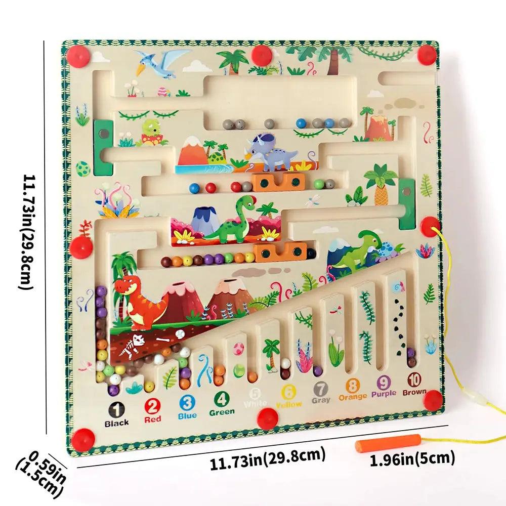  Magnetic Color Number Maze Montessori Wooden Puzzle -  ToylandEU™