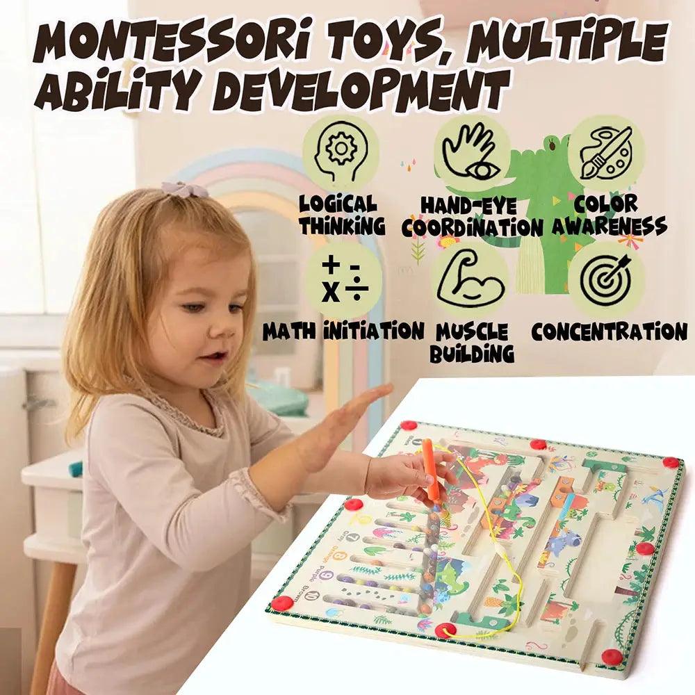 Magnetic Color Number Maze Montessori Wooden Puzzle -  ToylandEU™