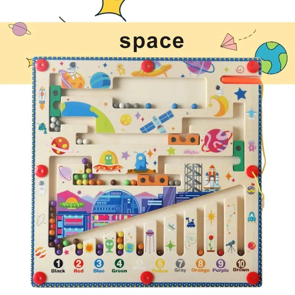  Magnetic Color Number Maze Montessori Wooden Puzzle -  ToylandEU™