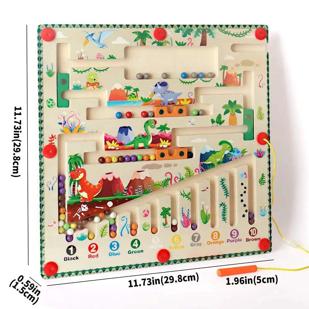  Magnetic Color Number Maze Montessori Wooden Puzzle -  ToylandEU™
