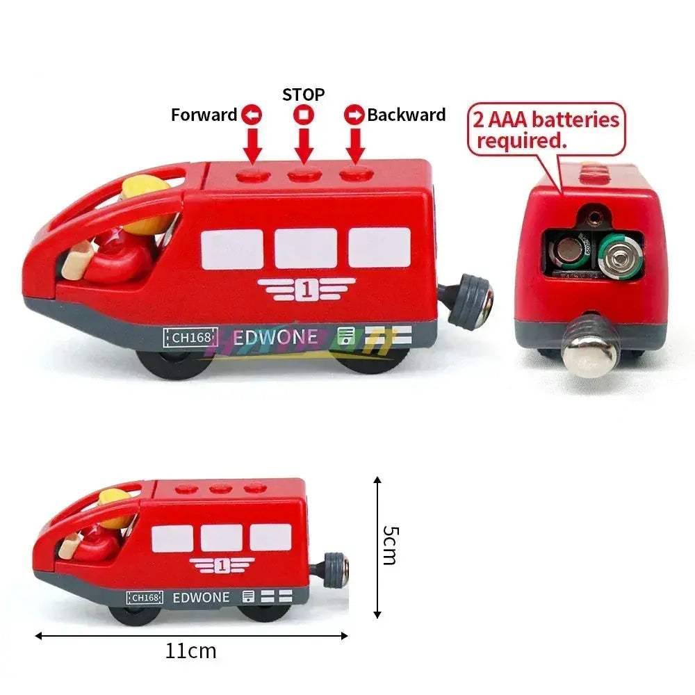  Magnetic Diecast Train Set Wooden Track Doll Included -  ToylandEU™