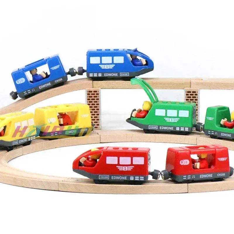  Magnetic Diecast Train Set Wooden Track Doll Included -  ToylandEU™