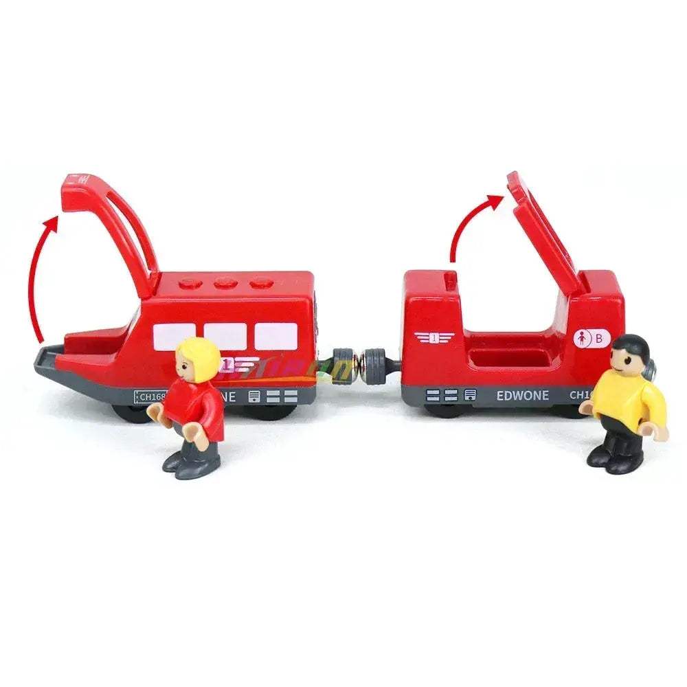  Magnetic Diecast Train Set Wooden Track Doll Included -  ToylandEU™