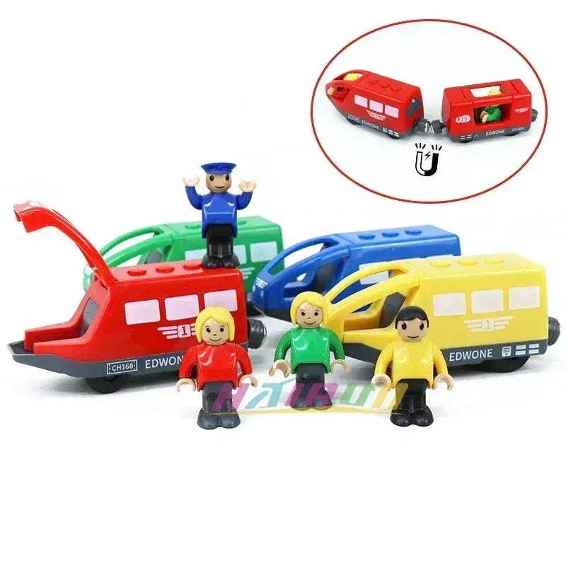  Magnetic Diecast Train Set Wooden Track Doll Included -  ToylandEU™