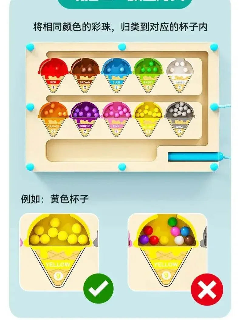 Magnetic Digital Bead Magnetic Maze Toy for Kids Ages 2-6 - ToylandEU