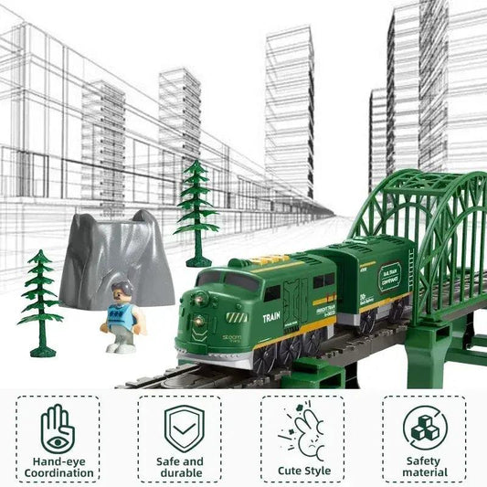  Magnetic Electric Train Set 88 Pieces Tracks Diecast -  ToylandEU™