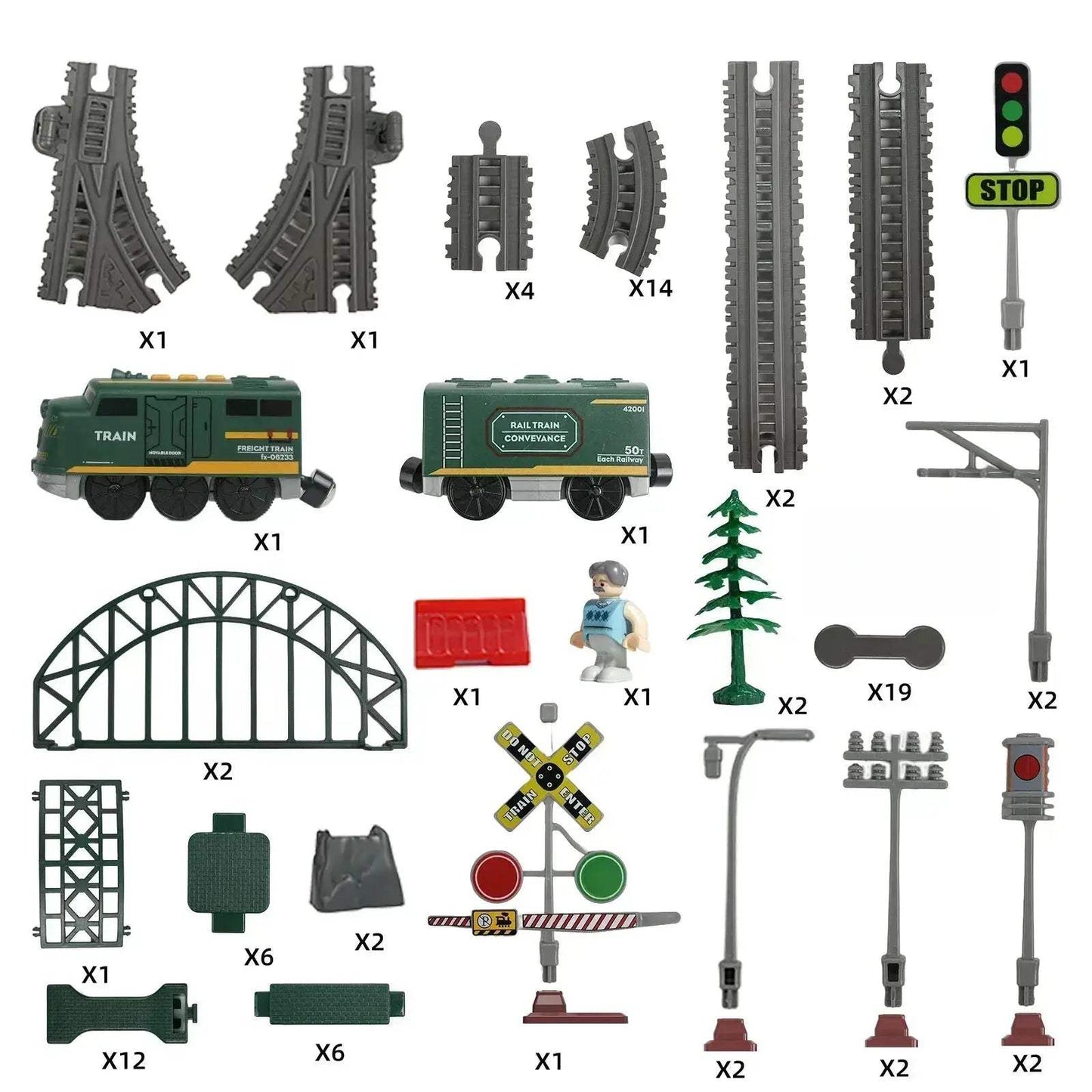 Magnetic Electric Train Set With 88 Pieces And Tracks - ToylandEU
