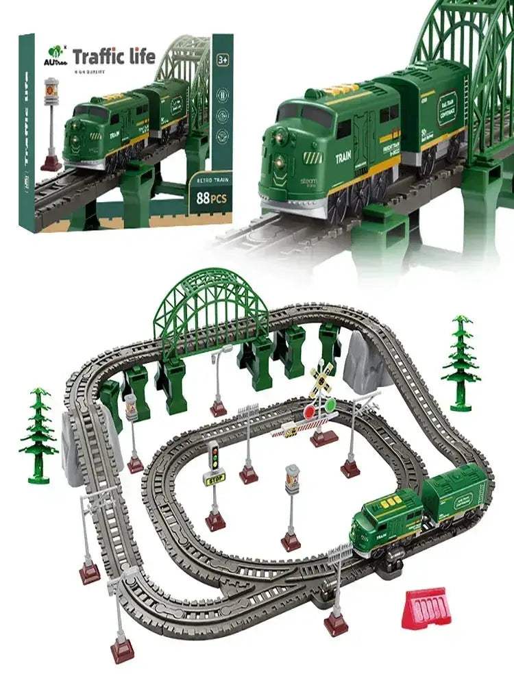 Magnetic Electric Train Set With 88 Pieces And Tracks - ToylandEU
