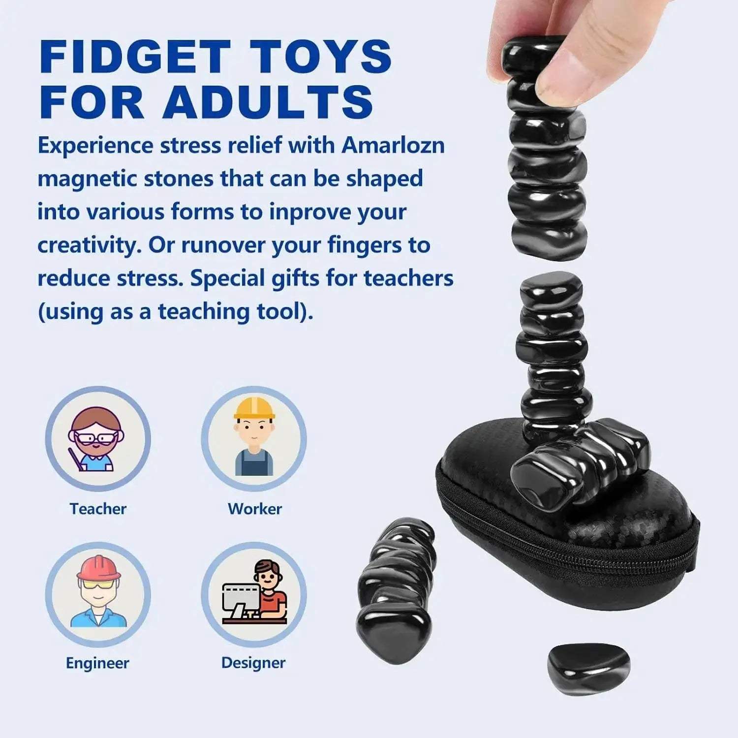 Magnetic Fidget Stones For Stress Relief And Focus - ToylandEU