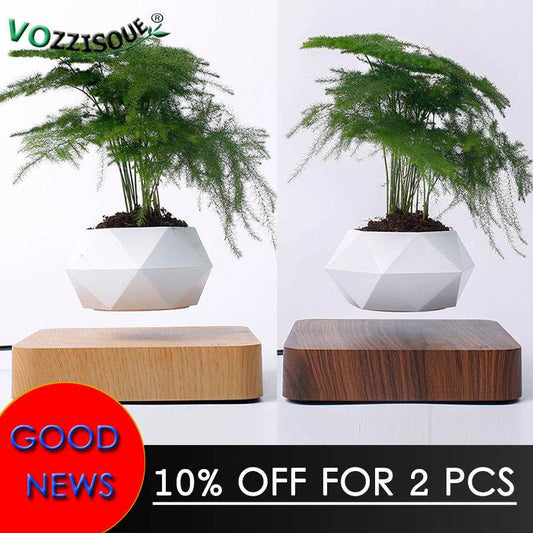 Magnetic Floating Bonsai Pot – Elegant Rotating Planter for Home Decor - ToylandEU