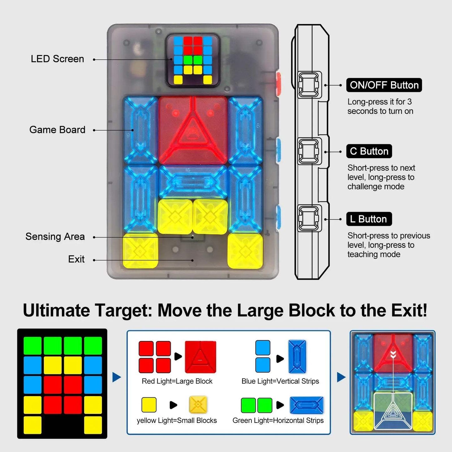AI Huarong Road Magnetic Suction Block Sliding 500+ Levels Brain-burning Board Game Logical Thinking Training Toys Puzzle Toys - ToylandEU