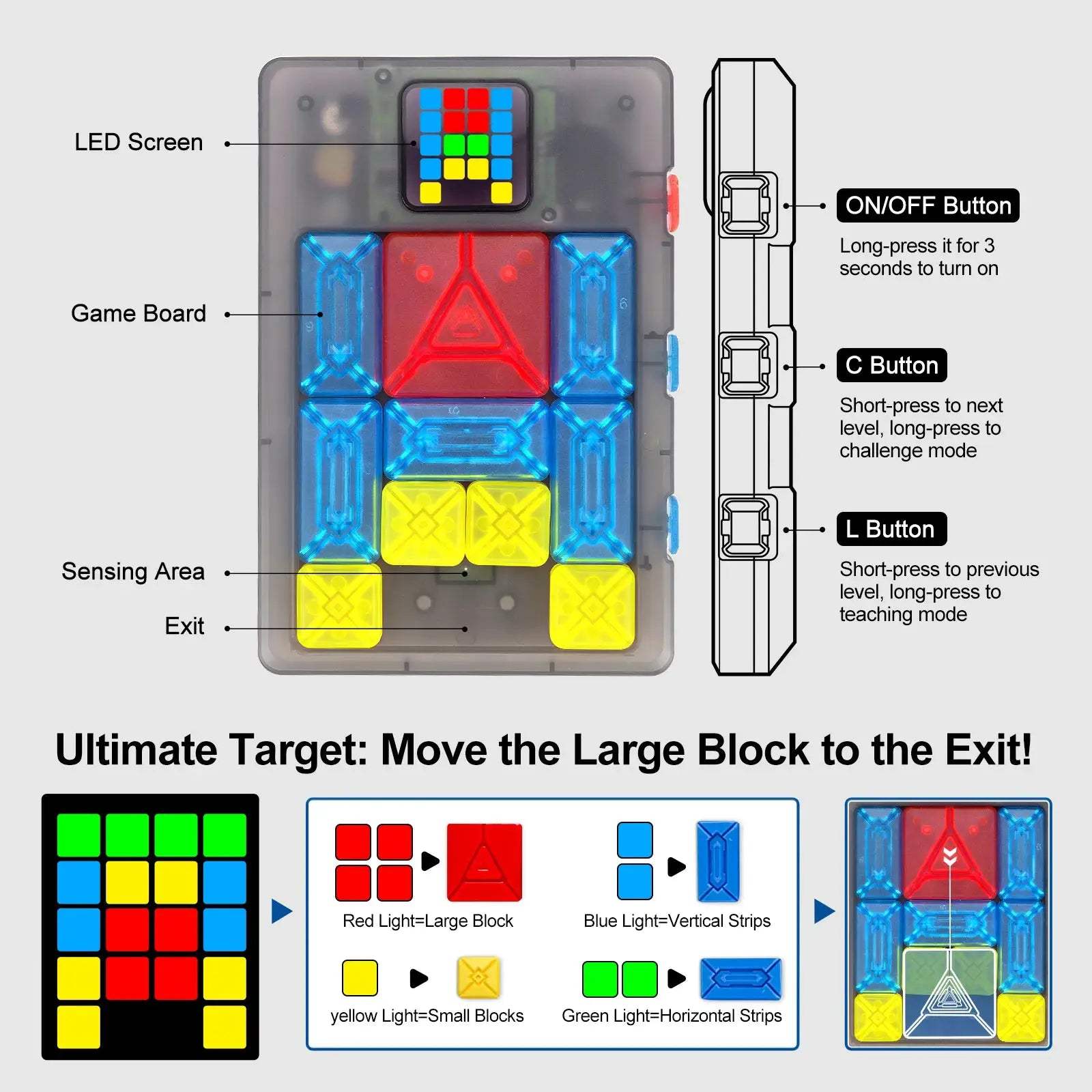 AI Huarong Road Magnetic Suction Block Sliding 500+ Levels Brain-burning Board Game Logical Thinking Training Toys Puzzle Toys - ToylandEU