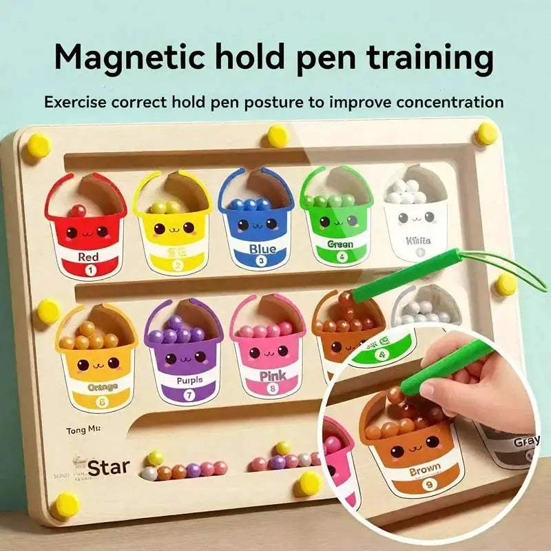 Magnetic Labyrinth Ball Toy For Preschool Fine Motor Skills - ToylandEU