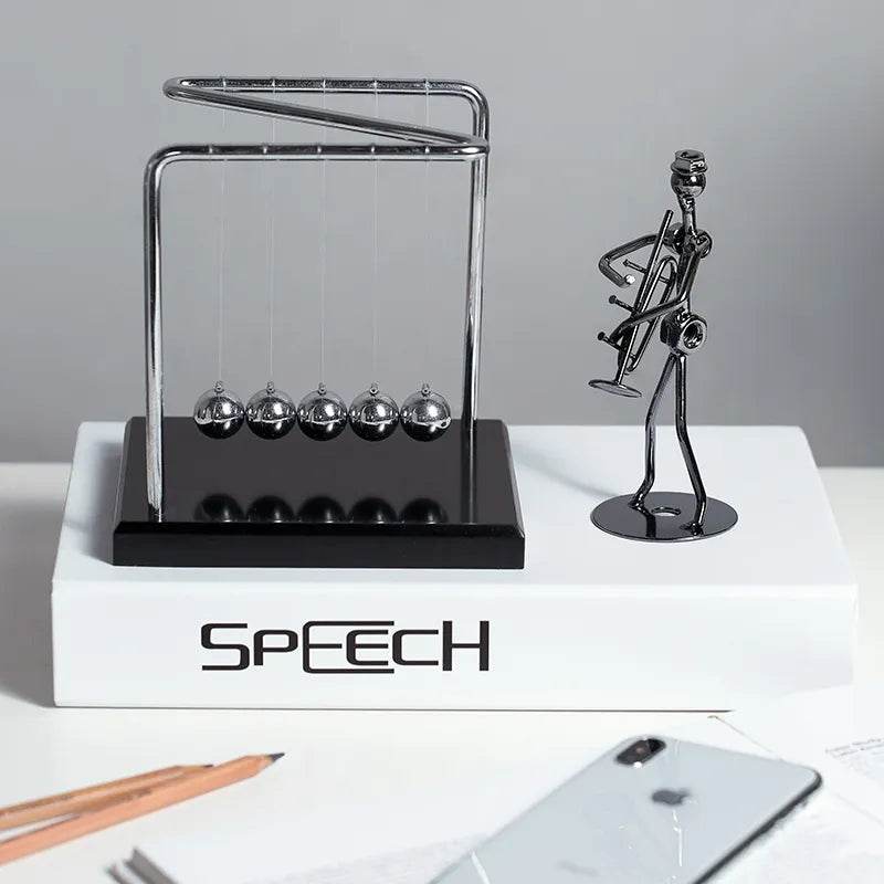 Magnetic Levitation Newton Pendulum - Elegant Nordic Home Decor Piece - ToylandEU