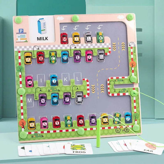 Magnetic Maze Toys Wooden Puzzle Sorting Shape Color Travel Airplane Activity Quite Board Montessori Preschool Educational Toys - ToylandEU