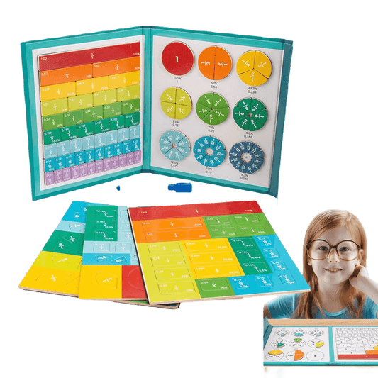 Magnetic Montessori Math Kit: Engaging Fraction & Percent Learning Set - ToylandEU