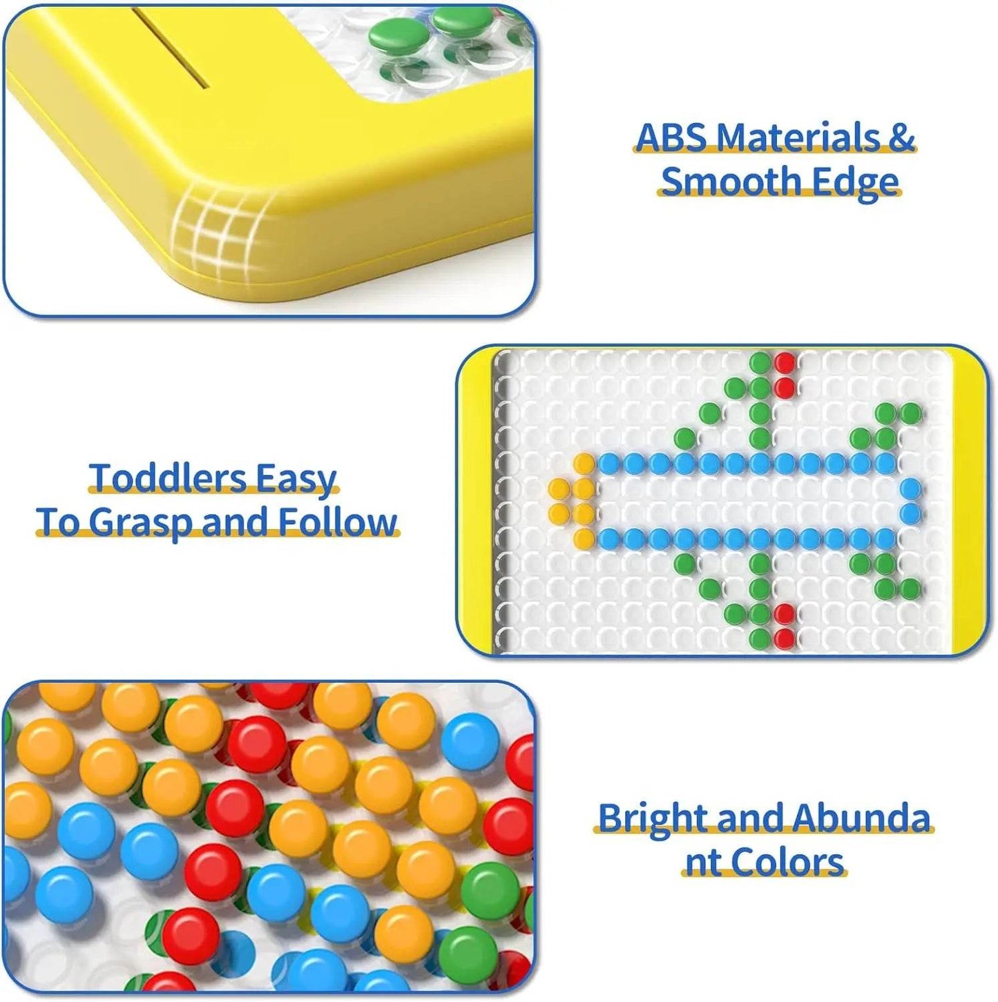 2-in-1 Magnetic Pen DIY Drawing Board for Children Montessori Preschool Educational Puzzle Toy - ToylandEU