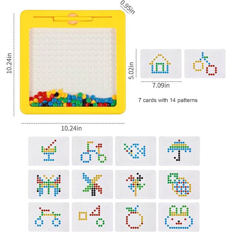 2-in-1 Magnetic Pen DIY Drawing Board for Children Montessori Preschool Educational Puzzle Toy - ToylandEU