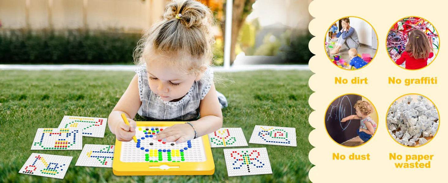 2-in-1 Magnetic Pen DIY Drawing Board for Children Montessori Preschool Educational Puzzle Toy - ToylandEU