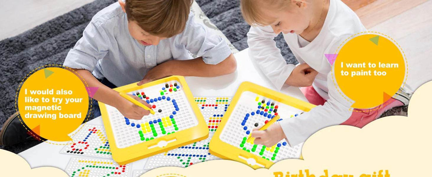 2-in-1 Magnetic Pen DIY Drawing Board for Children Montessori Preschool Educational Puzzle Toy - ToylandEU