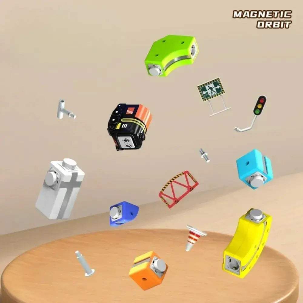 Magnetic Rail Racing Car Set For DIY Construction Tracks - ToylandEU