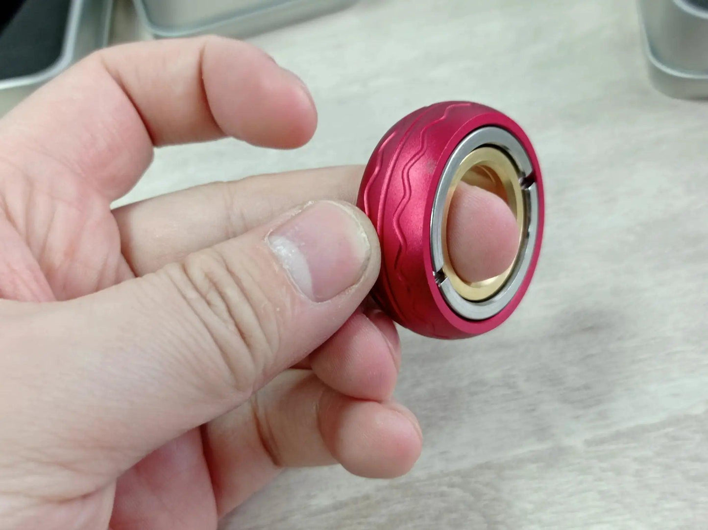  Magnetic Stainless Steel Fidget Toys Ring Slider -  ToylandEU™