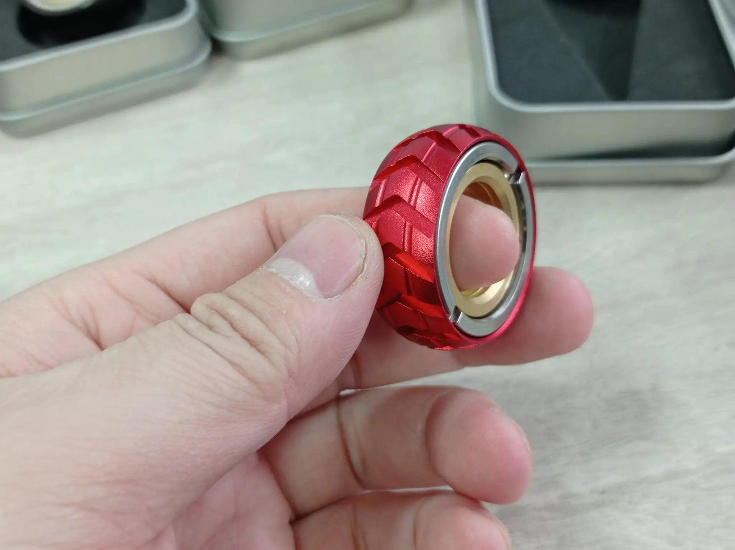  Magnetic Stainless Steel Fidget Toys Ring Slider -  ToylandEU™